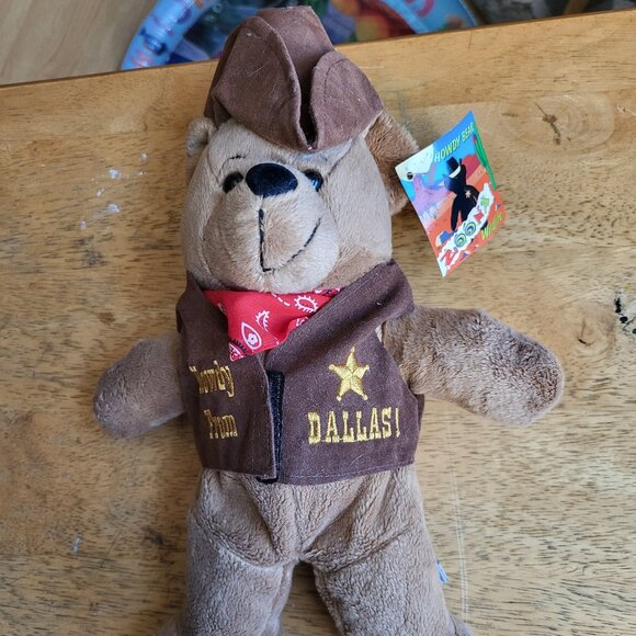 Plush Bear Howdy From Dallas Sheriff Cowboy Bear Texas Zoona 2002 Stuffed Bear - Picture 1 of 8